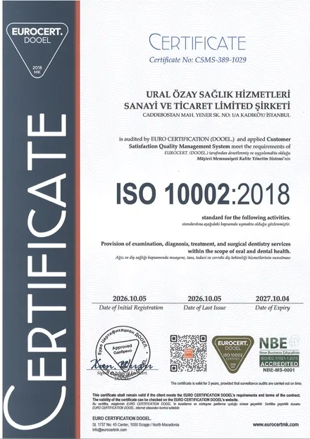 ISO 10002:2018 — Customer satisfaction quality management system, Euro Certification DOOEL, CSMS-389-1029