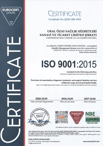 ISO 9001:2015 — Quality management system, Euro Certification DOOEL, QMS-389-1029